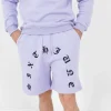Short Logo Incurve Gothique Violet Clair