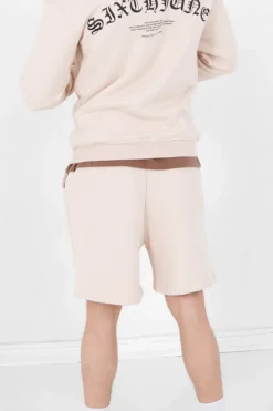 Short Logo Incurve Gothique Beige