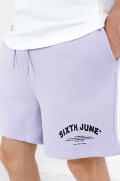 Short Logo Incurvee Violet Clair