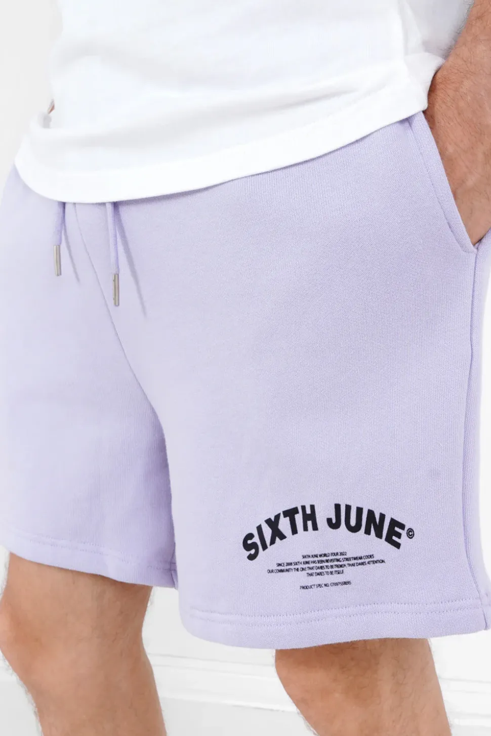 Short Logo Incurvee Violet Clair