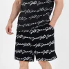 Short Logo Signature Imprime Noir