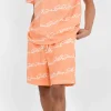 Short Logo Signature Imprime Orange