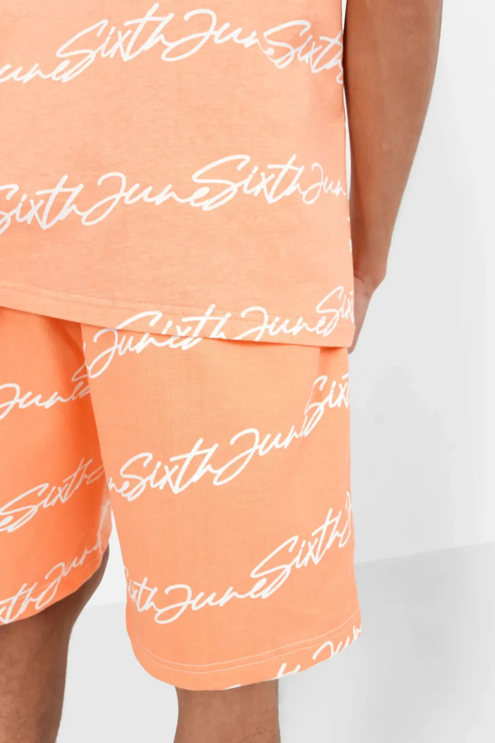 Short Logo Signature Imprime Orange