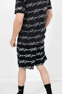 Short Logo Signature Imprime Noir