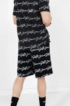 Short Logo Signature Imprime Noir