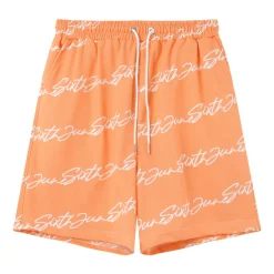 Short Logo Signature Imprime Orange
