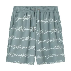 Short Logo Signature Imprime Bleu