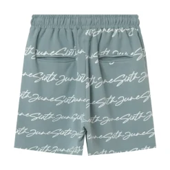 Short Logo Signature Imprime Bleu