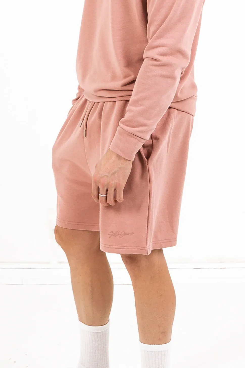 Short Logo Signature Rose Fonce