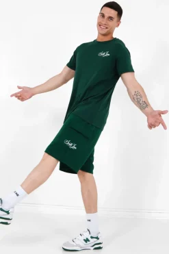 Short Logo Signature Vert Fonce