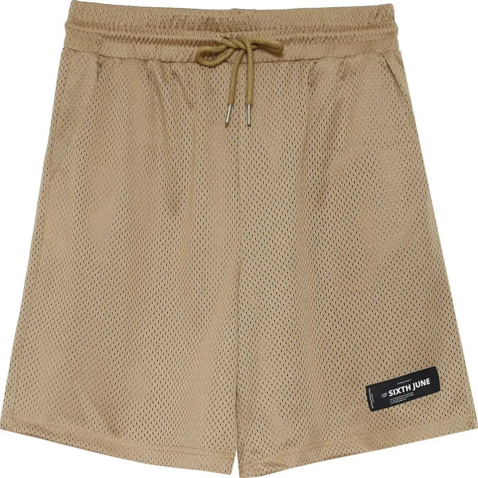 Short Mesh Logo Beige