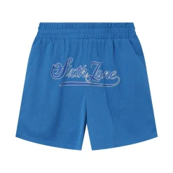 Short Mesh Logo Bleu