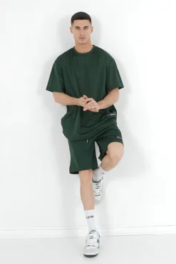 Short Mesh Logo Vert Fonce