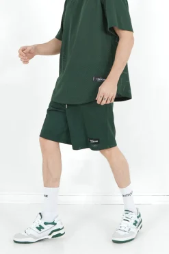 Short Mesh Logo Vert Fonce