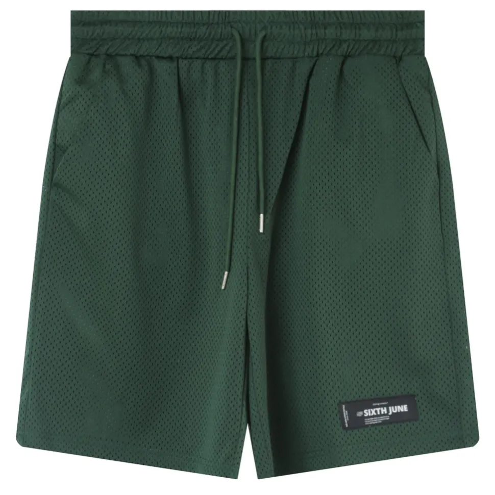 Short Mesh Logo Vert Fonce