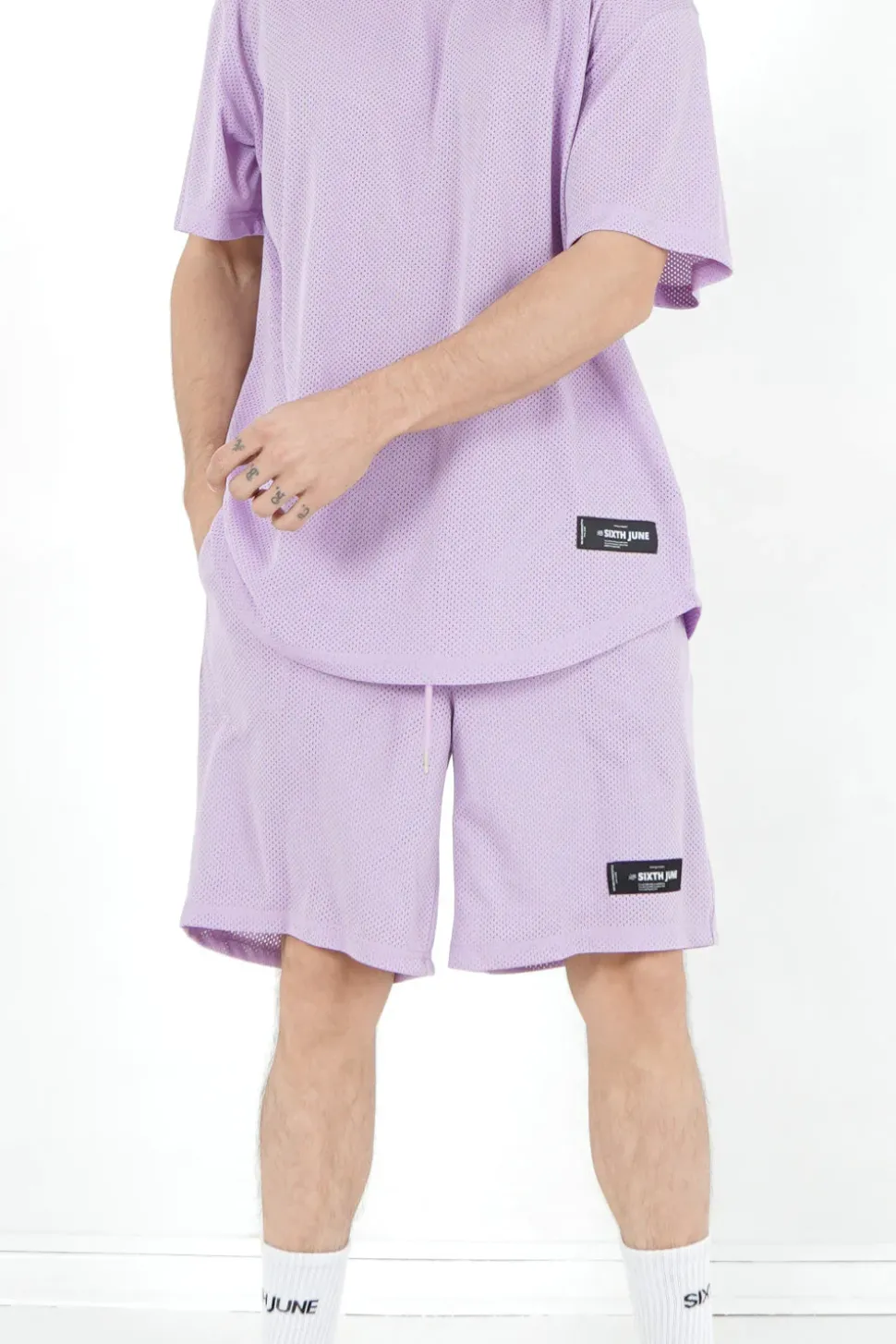 Short Mesh Logo Violet
