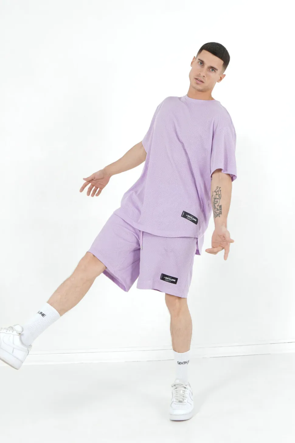 Short Mesh Logo Violet