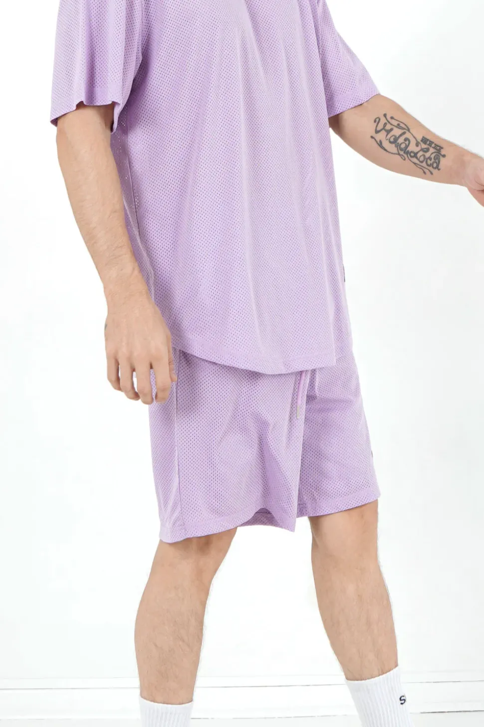 Short Mesh Logo Violet