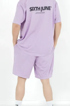 Short Mesh Logo Violet