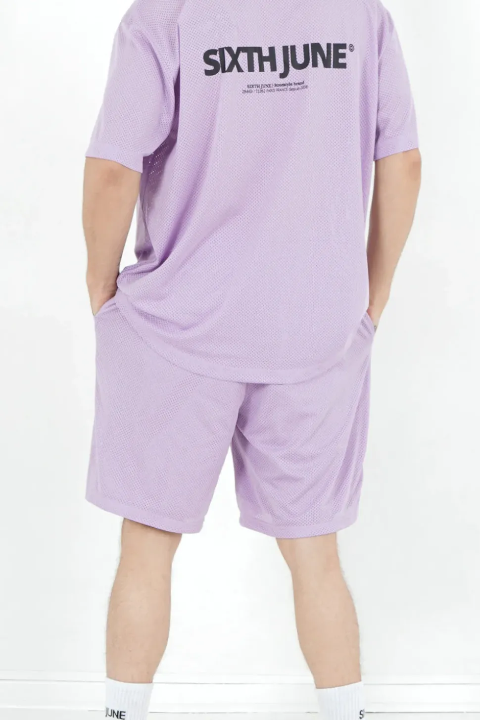Short Mesh Logo Violet