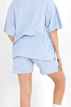 Short Monogramme Towel Bleu Clair
