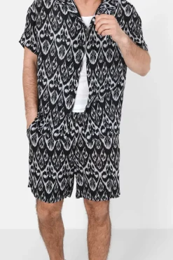 Short Motif Azteque Noir