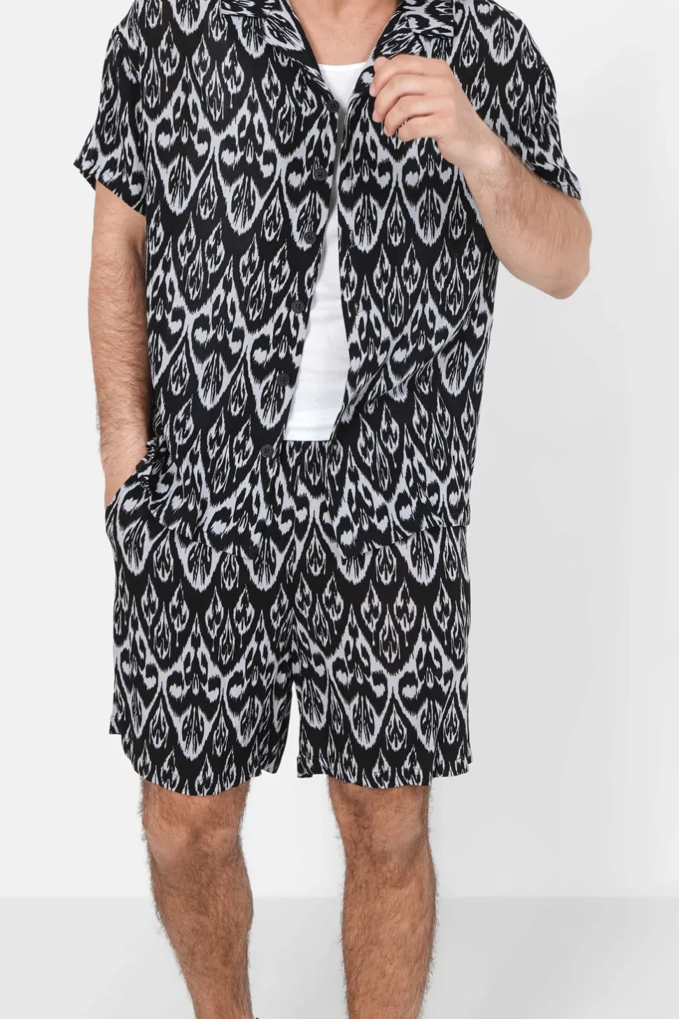 Short Motif Azteque Noir