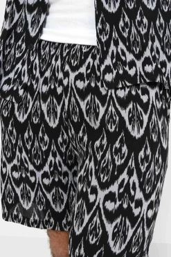 Short Motif Azteque Noir
