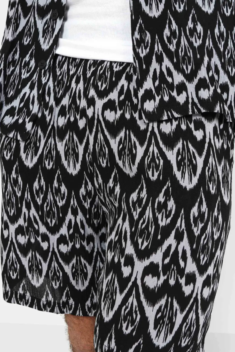 Short Motif Azteque Noir