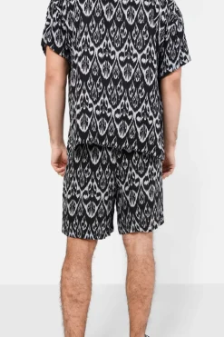 Short Motif Azteque Noir