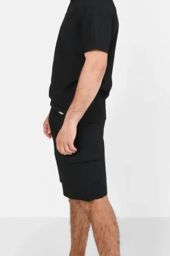 Short Poches Cargo Plisse Noir