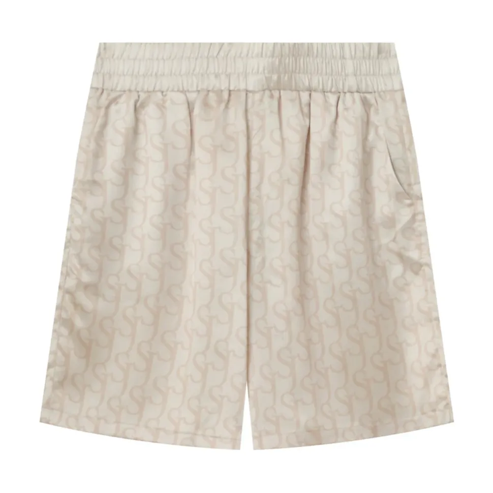 Short Satine Monogramme Beige
