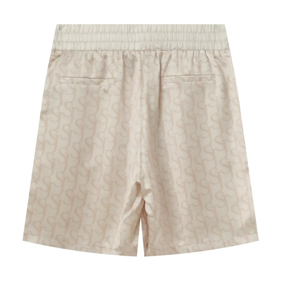 Short Satine Monogramme Beige