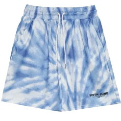 Short Tie Dye Logo Bleu