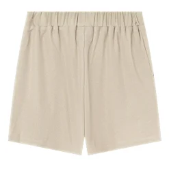 Short Tissu Bouclette Beige Clair