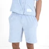 Short Towel Monogramme Bleu Clair