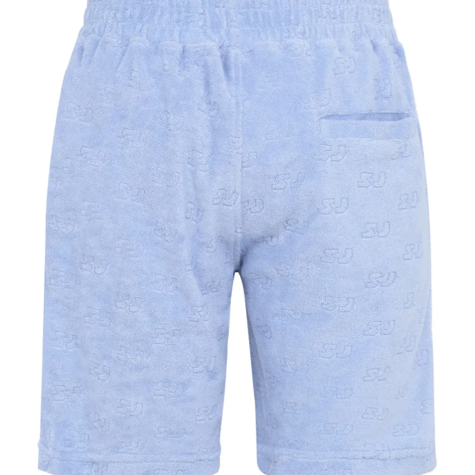 Short Towel Monogramme Bleu Clair