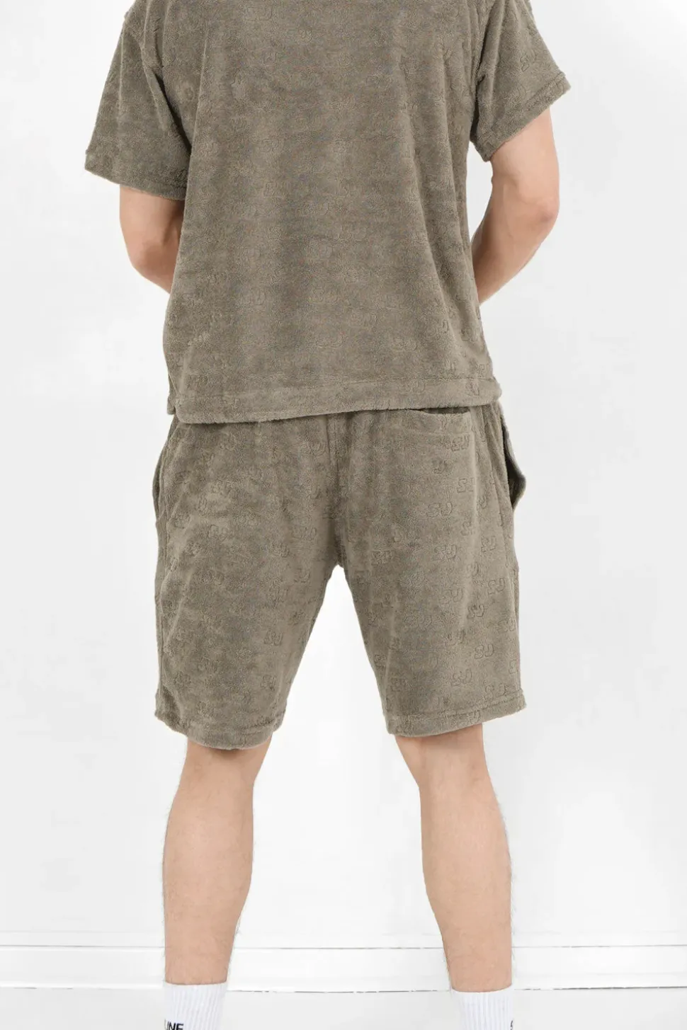 Short Towel Monogramme Vert Kaki