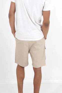 Short Utilitaire Logo Beige