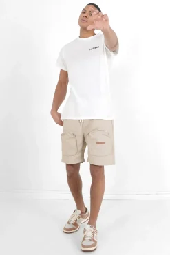 Short Utilitaire Poches Beige