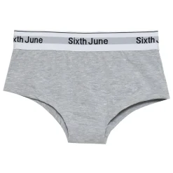 Shorty Long Bande Elastique Gris