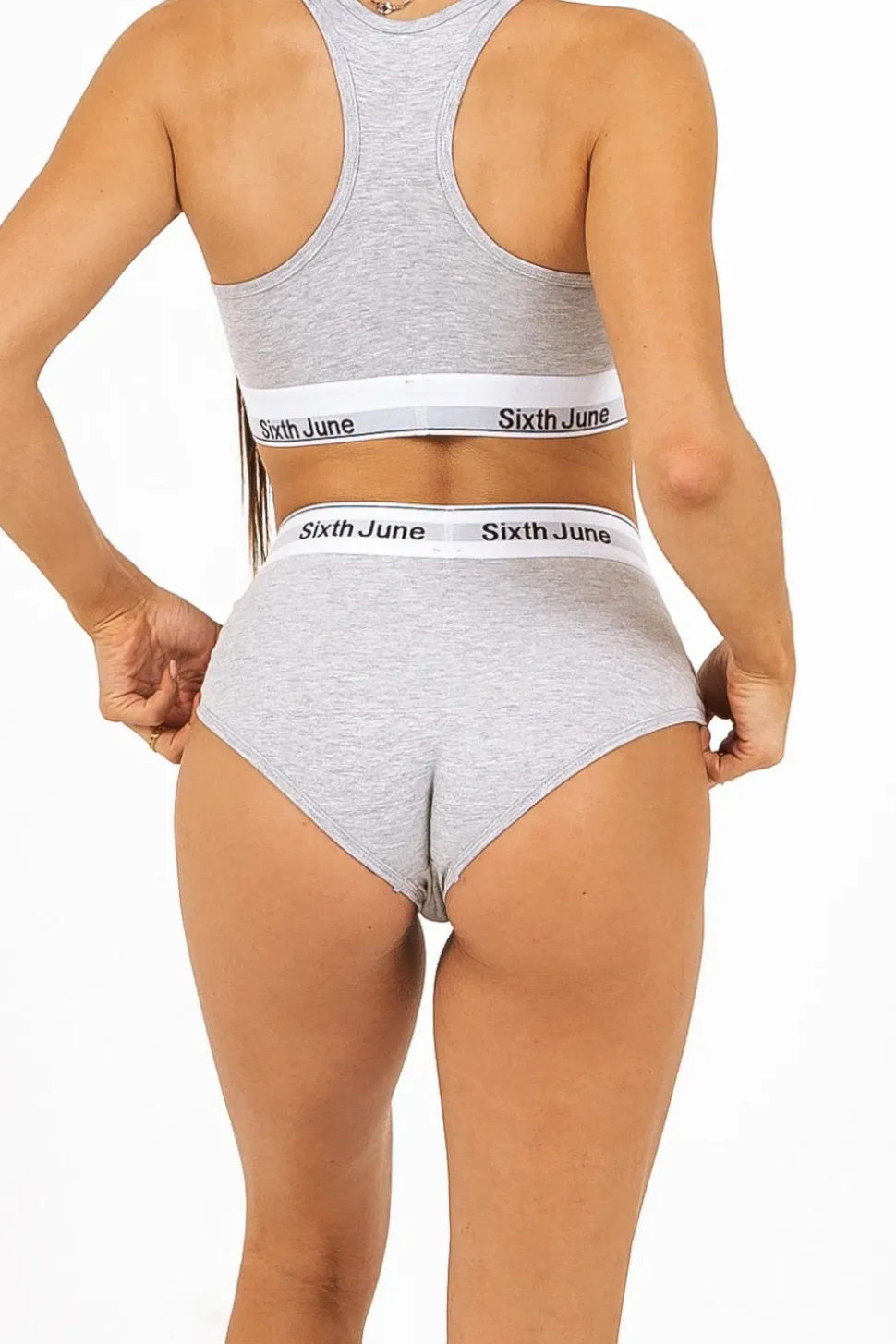 Shorty Taille Haute Gris