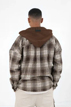 Surchemise Tartan Marron
