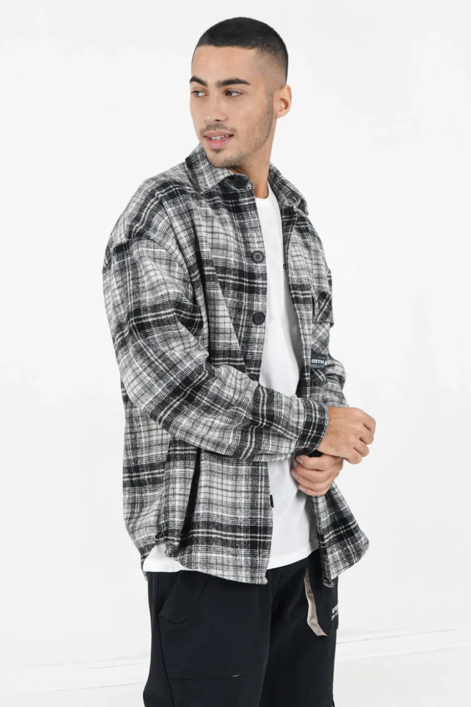Surchemise Tartan Polaire Noir