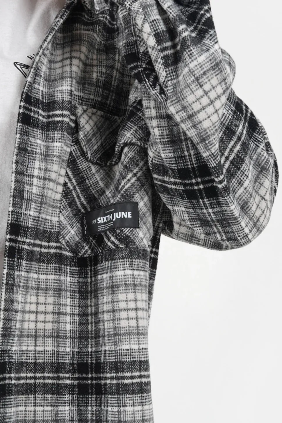 Surchemise Tartan Polaire Noir