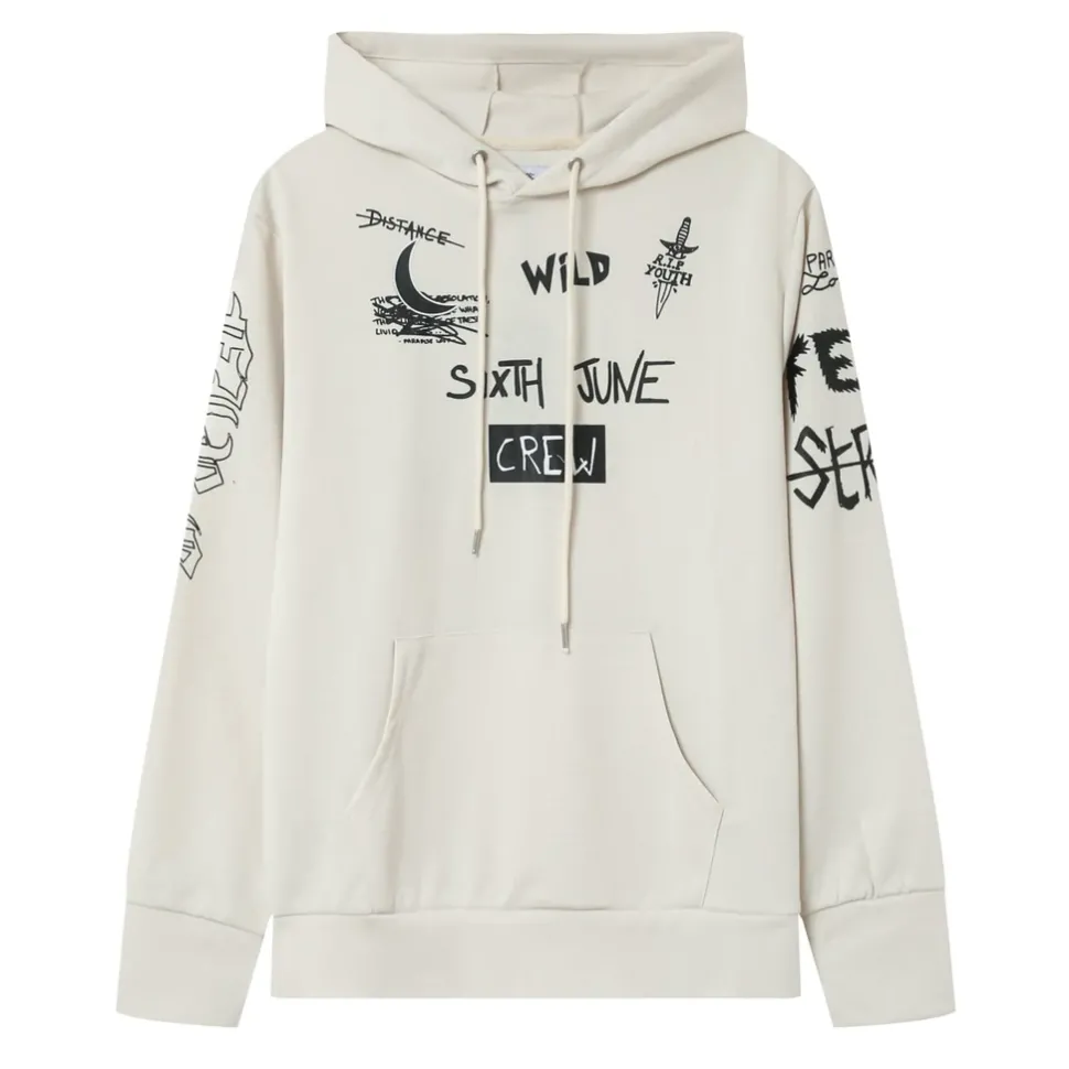 Sweat A Capuche Crew Beige