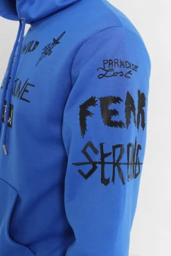 Sweat A Capuche Crew Bleu Fonce