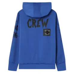 Sweat A Capuche Crew Bleu Fonce