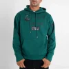 Sweat A Capuche Crew Vert Fonce