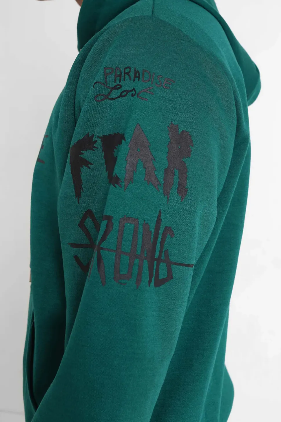 Sweat A Capuche Crew Vert Fonce